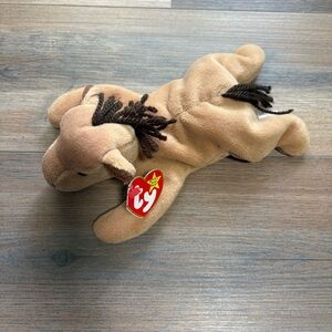 Vintage (1995) Ty Beanie Baby “DERBY” the Horse Brown Mane 7” w/Both Tags